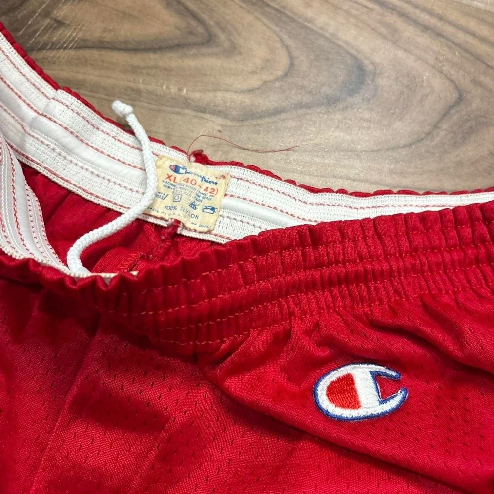 True Vintage Champion Red Basketball Shorts 